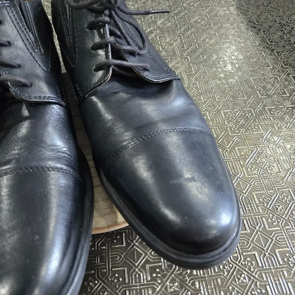 🐢 Clarks Men's Black Whiddon Cap Toe Oxford Size 10.5.